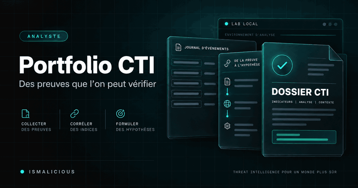 Portfolio analyste CTI : construire un laboratoire hors ligne