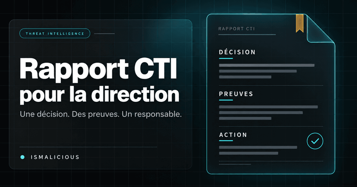 Rapport de threat intelligence : un modèle pour la direction